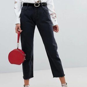 Missguided wrath straight leg jean in black NWT